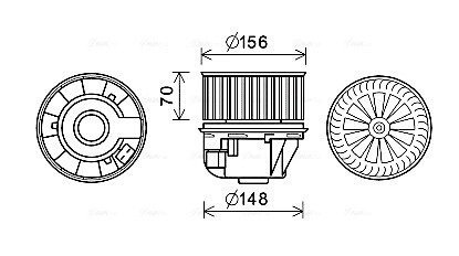 Вентилятор салону AVA COOLING FD8631