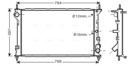 Радиатор TRANS CONN 18i/18TDCi 04- (Ava) AVA COOLING FDA2411