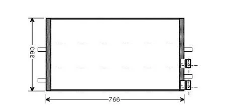 Радіатор кондиціонера AVA COOLING FDA5407