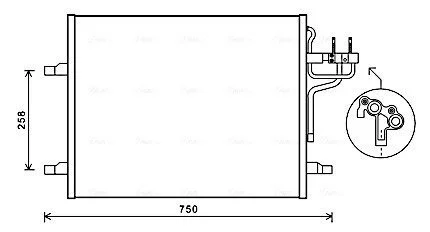Радіатор кондиціонера AVA COOLING FDA 5483