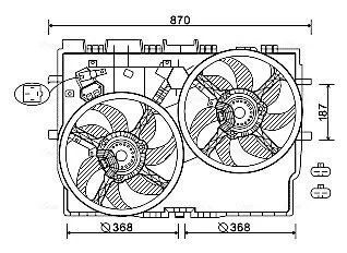 Вентилятор, охлаждение двигателя AVA COOLING FT7585 (фото 1)