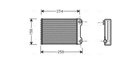 Теплообмінник, Система опалення салону 46770806 FIAT / ALFA ROMEO / LANCIA AVA COOLING FTA6242