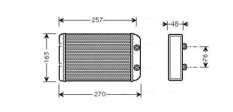 Теплообмінник, система опалення салону 46723450 FIAT / JEEP / ALFA ROMEO / LANCIA AVA COOLING FTA6254