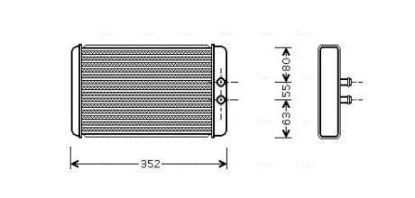 Радіатор пічки AVA COOLING FTA 6265