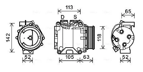 Компрессор кондиционера HONDA ACCORD 2003- (AVA) AVA COOLING HDAK238