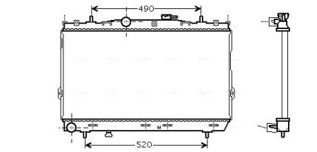 Радіатор, Система охолодження двигуна S253102D100 HYUNDAI / KIA AVA COOLING HY2095
