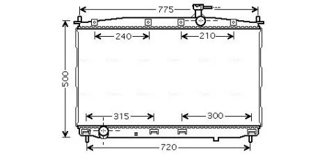 Радіатор охолодження двигуна Hyundai Santa Fe II (06-11) MT AVA AVA COOLING HY2173 (фото 1)