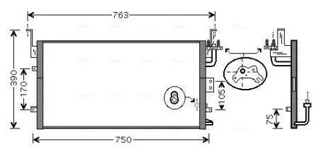 Радіатор кондиціонера AVA COOLING HY5135
