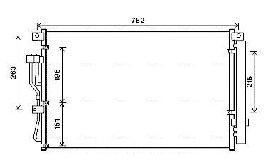 Радиатор кондиционера AVA COOLING HY5345D
