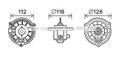 Вентилятор салона AVA COOLING HY8409