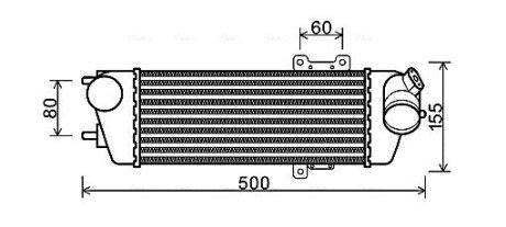 AVA Інтеркулер HYUNDAI I30 (2007) 2.0 CRDI VGT AVA COOLING HYA4227