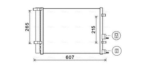 AVA HYUNDAI Радіатор кондиціонера (конденсатор) з осушувачем i20 08- AVA COOLING HYA5244D