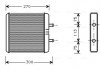 Радіатор обігрівача салону Iveco Daily 01>06 MT-AT AC+/- (IV6048) AVA IV6048