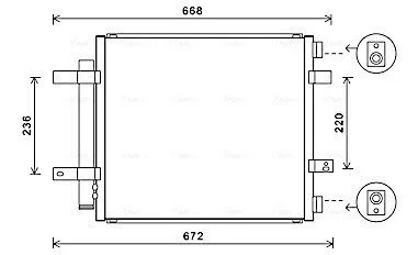 Радіатор кондиціонера AVA COOLING JR5053D