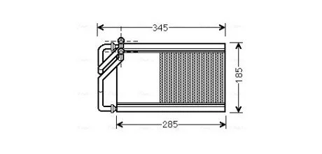 Теплообмінник, Система опалення салону 973184D050 HYUNDAI / KIA AVA COOLING KA6125