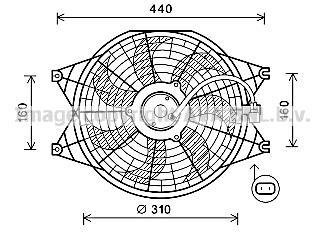 Вентилятор, охлаждение двигателя AVA COOLING KA7537