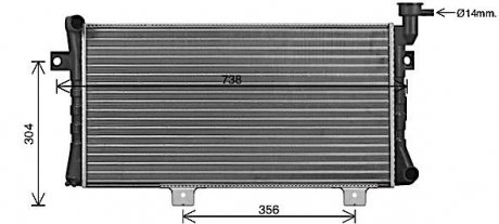 Радиатор охлаждения 21214 инж (алюм) (NISSENS) AVA AVA COOLING LA2024