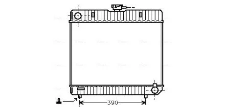 Радиатор охлаждения двигателя MB W123/W126 MT 76-84 (Ava) AVA COOLING MS 2042