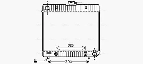 Радиатор MB W123 23/28 AT 76-85 (Ava) AVA COOLING MS2043