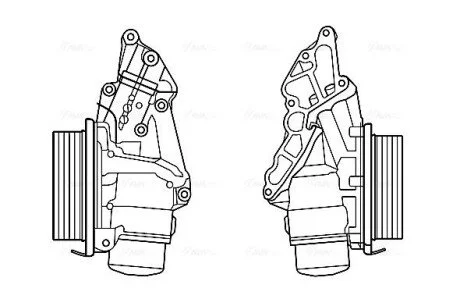 Радиатор масляный MERCEDES W204/W207/W211 DIESEL в сборе (AVA) AVA COOLING MS3688H