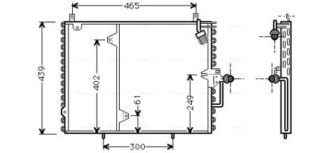 Конденсер кондиционера (выр-во Van Wezel) AVA COOLING MS5160