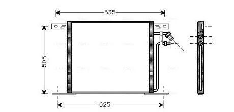 Конденсор кондиционера MB VITO/V-CL G/D 95-03 (Ava) AVA COOLING MS 5220