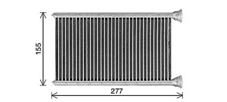 Радіатор обігрівача MB C-Series (14-), E-Series (16-), G-Series (18-) AVA AVA COOLING MS6780