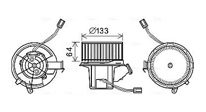 Компресор салону A2128200708 MERCEDES AVA COOLING MS8628