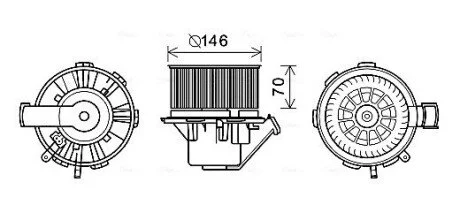 Вентилятор салону AVA COOLING MS8648