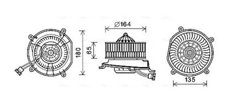 Вентилятор MERCEDES E-CLASS W 211 (02-) (вір-во AVA) AVA COOLING MS8674