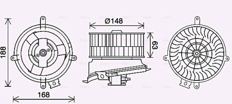 Вентилятор салону AVA COOLING MS8711