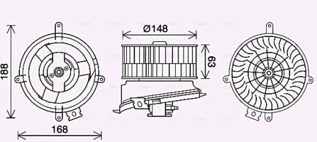 Вентилятор салона AVA COOLING MS8711
