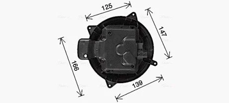 Вентилятор салона AVA COOLING MS8765