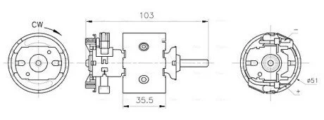 Мотор отопителя салона MB Sprinter (96-06)/VW LT35 (96-06) AVA COOLING MS8783