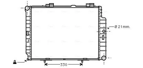 Радіатор охолодження MERCEDES E II (210) (AVA) AVA COOLING MSA2287