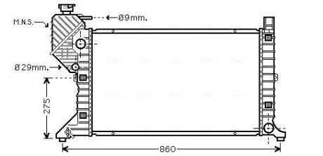 Радіатор охолодження MB (AVA) AVA COOLING MSA2300