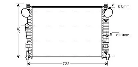 Радіатор (AVA) AVA COOLING MSA2308