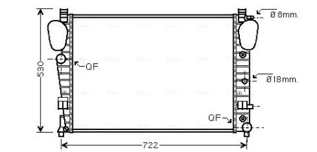 Радіатор охолодження двигуна MB S220 320-400CDI 420-600i AC+/- AVA AVA COOLING MSA2309 (фото 1)