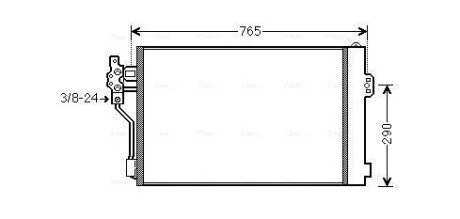 Радиатор кондиционера (выр-во AVA) AVA COOLING MSA5484D