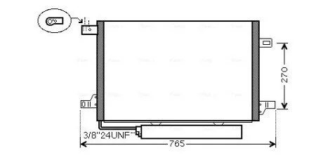 Радиатор кондиционера MERCEDES A-CLASS W169/B-CLASS W245 (AVA) AVA COOLING MSA5579D