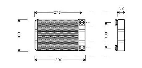 Радиатор отопителя салона AVA AVA COOLING MSA6312