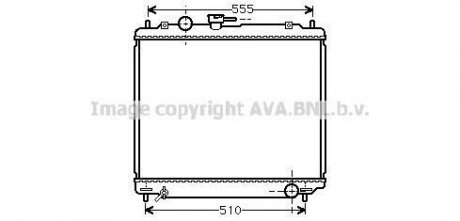 Радіатор, Система охолодження двигуна MB890956 MITSUBISHI AVA COOLING MT2109