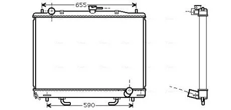 Радиатор охлаждения двигателя AVA AVA COOLING MT 2163