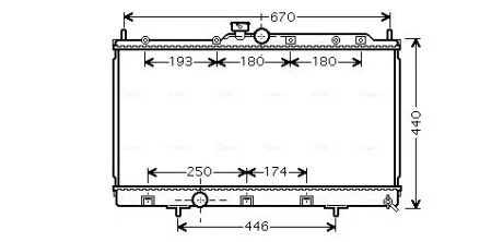 Радіатор LANCER6 20i-16V MT 03- (Ava) AVA COOLING MT 2199