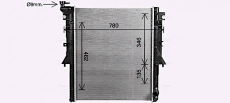 Радиатор охлаждения двигателя Mitsubishi L200(15-) 2,4d 2,2d MT AVA COOLING MT2281 (фото 1)