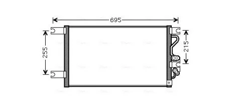 Радіатор кодиціонера MR360415 MITSUBISHI AVA COOLING MT5206