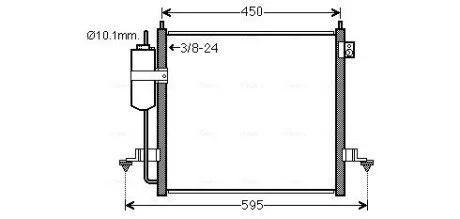 Радіатор кодиціонера MN123606 MITSUBISHI AVA COOLING MT5218D