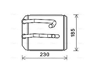 Радіатор обігрівача салону Mitsubishi L200 (96-07) AVA AVA COOLING MT6260