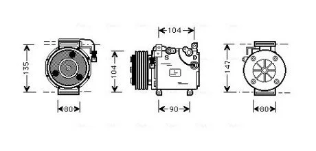 Компресор кондиціонера AVA COOLING MTA K037 (фото 1)