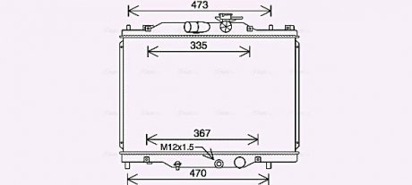 Радіатор охолодження двигуна Mazda CX-3 (18-) 2,0i AVA COOLING MZ2291 (фото 1)